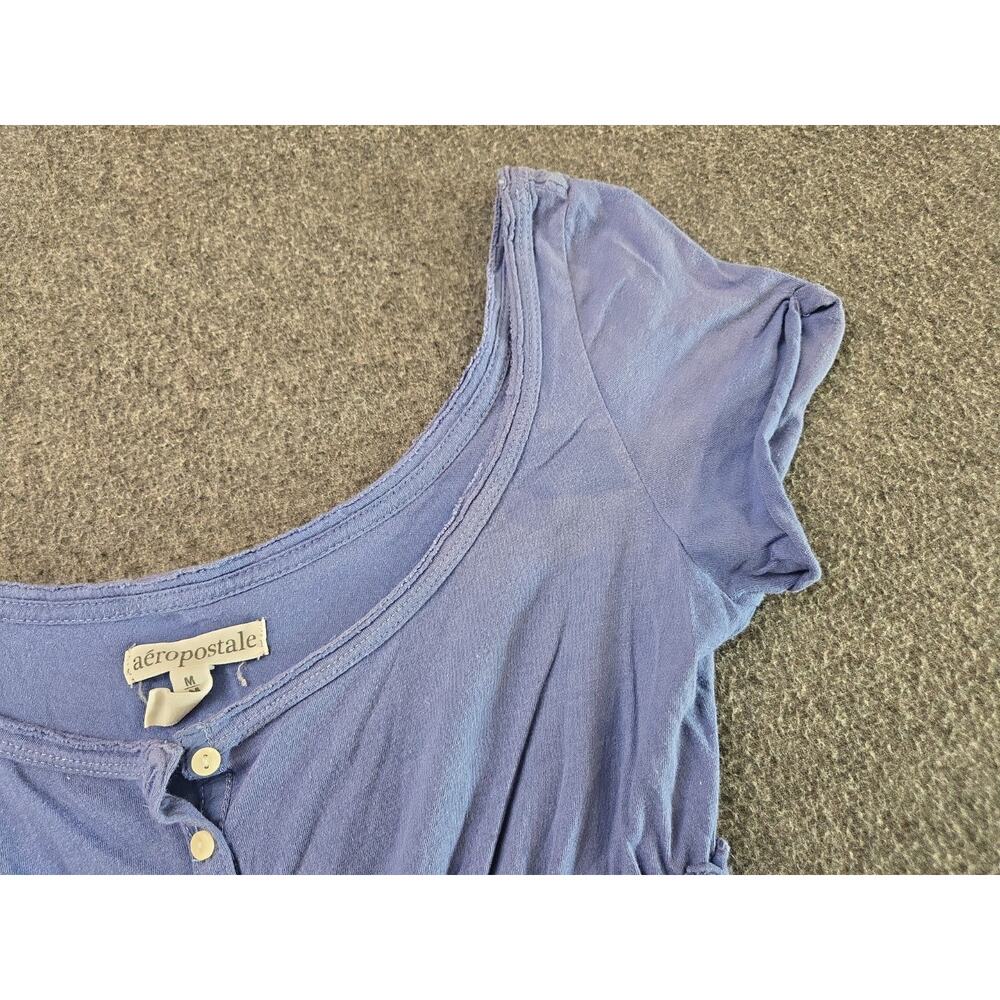 Aeropostale Y2K 2010 Button Front Babydoll Top Womans Sz M Bella Swan Fairycore - Picture 9 of 15